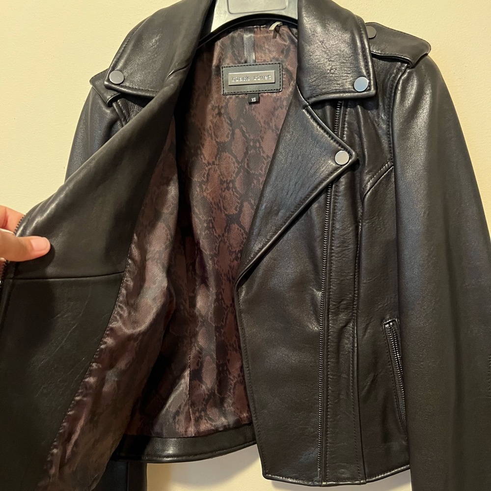 Black Rivet Leather Jacket - Picture 2 of 15